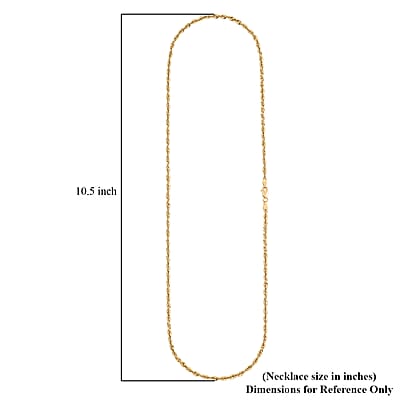 Rope Chain Necklace in 10K Yellow Gold 5.80 Grams 24 Inches