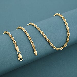 Rope Chain Necklace in 10K Yellow Gold 6.3 Grams 26 Inches