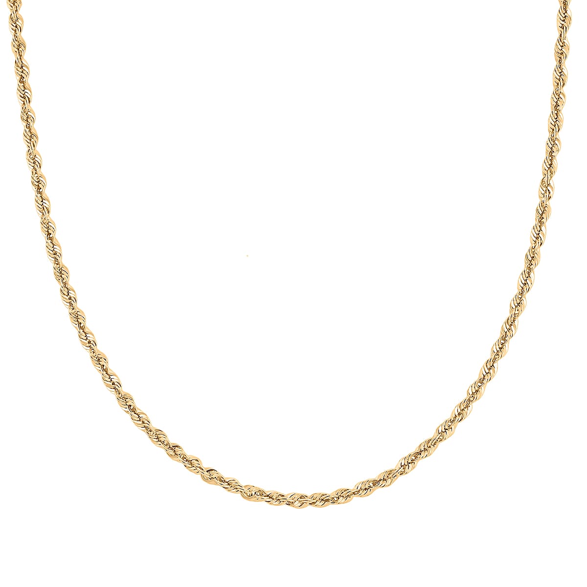 Rope Chain Necklace in 10K Yellow Gold 6.3 Grams 26 Inches image number 3