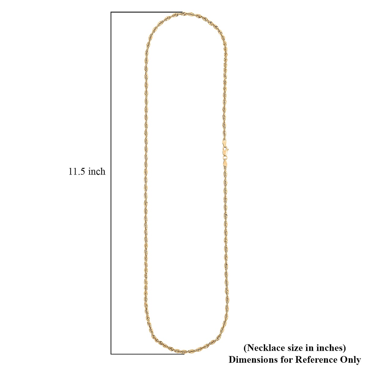 Rope Chain Necklace in 10K Yellow Gold 6.3 Grams 26 Inches image number 6