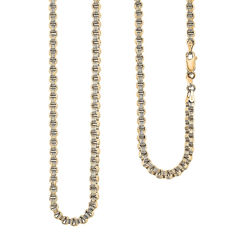 3.2mm Byzantine Chain Necklace in 10K Yellow Gold 11 Grams 24 Inches