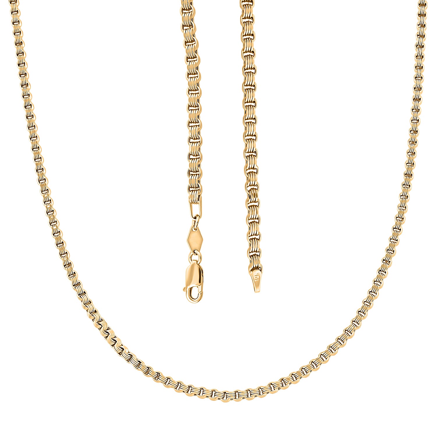 3.2mm Byzantine Chain Necklace in 10K Yellow Gold 11 Grams 24 Inches