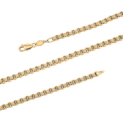 3.2mm Byzantine Chain Necklace in 10K Yellow Gold 11 Grams 24 Inches