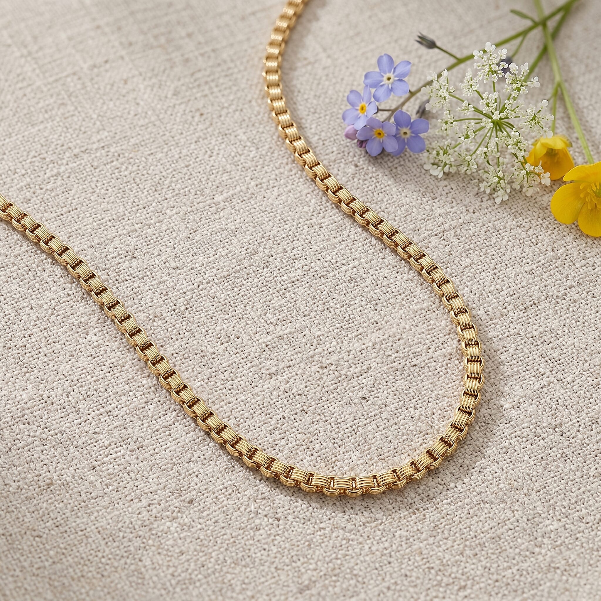 3.2mm Byzantine Chain Necklace in 10K Yellow Gold 11.4 Grams 26 Inches