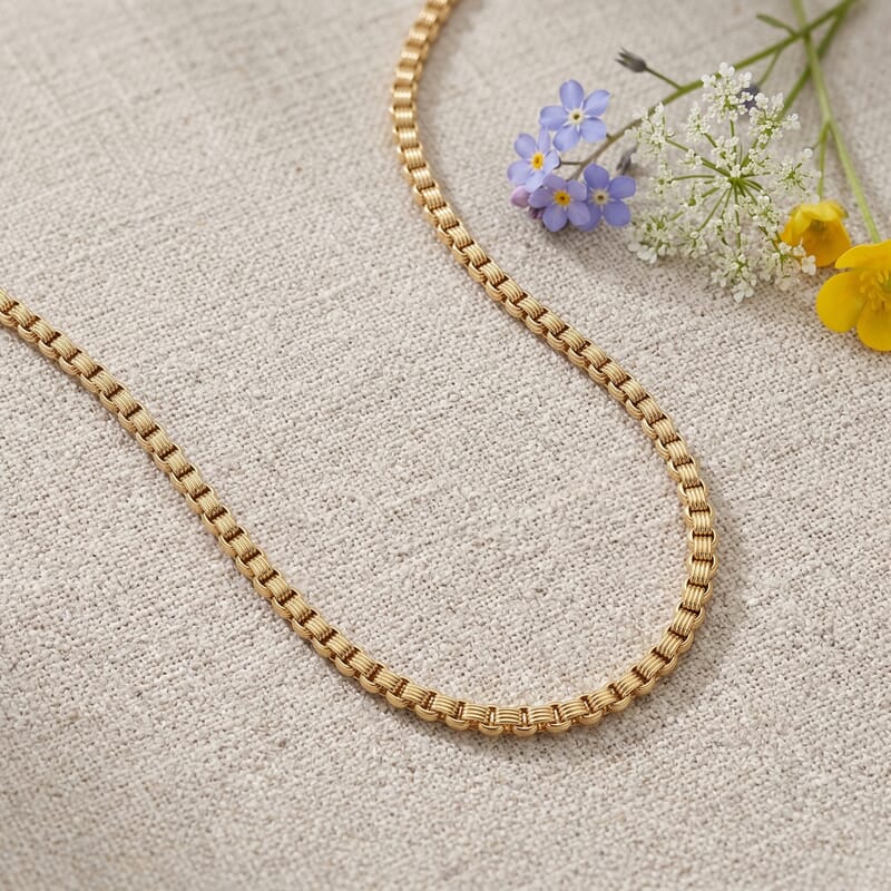 3.2mm Byzantine Chain Necklace in 10K Yellow Gold 11.4 Grams 26 Inches
