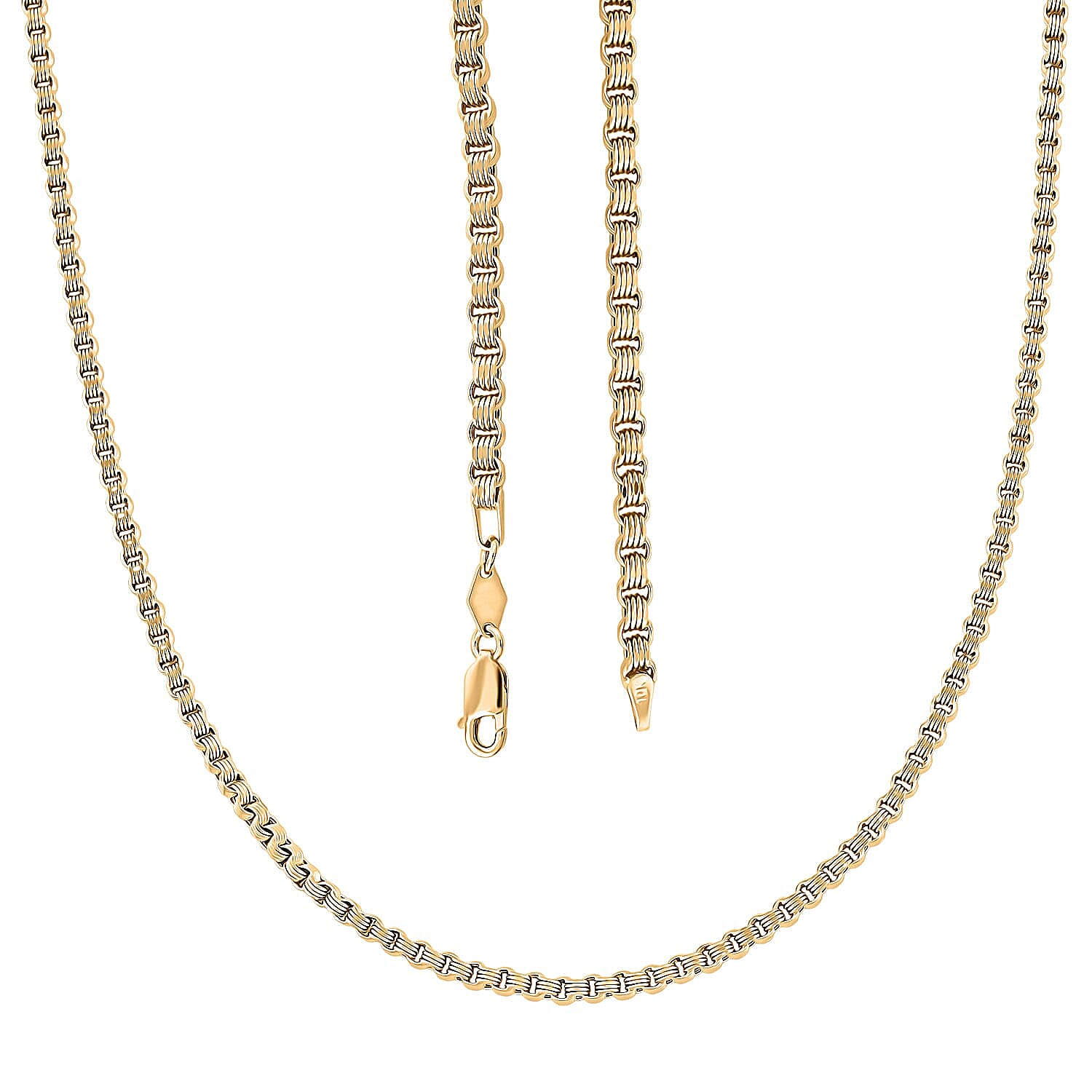 3.2mm Byzantine Chain Necklace in 10K Yellow Gold 11.4 Grams 26 Inches