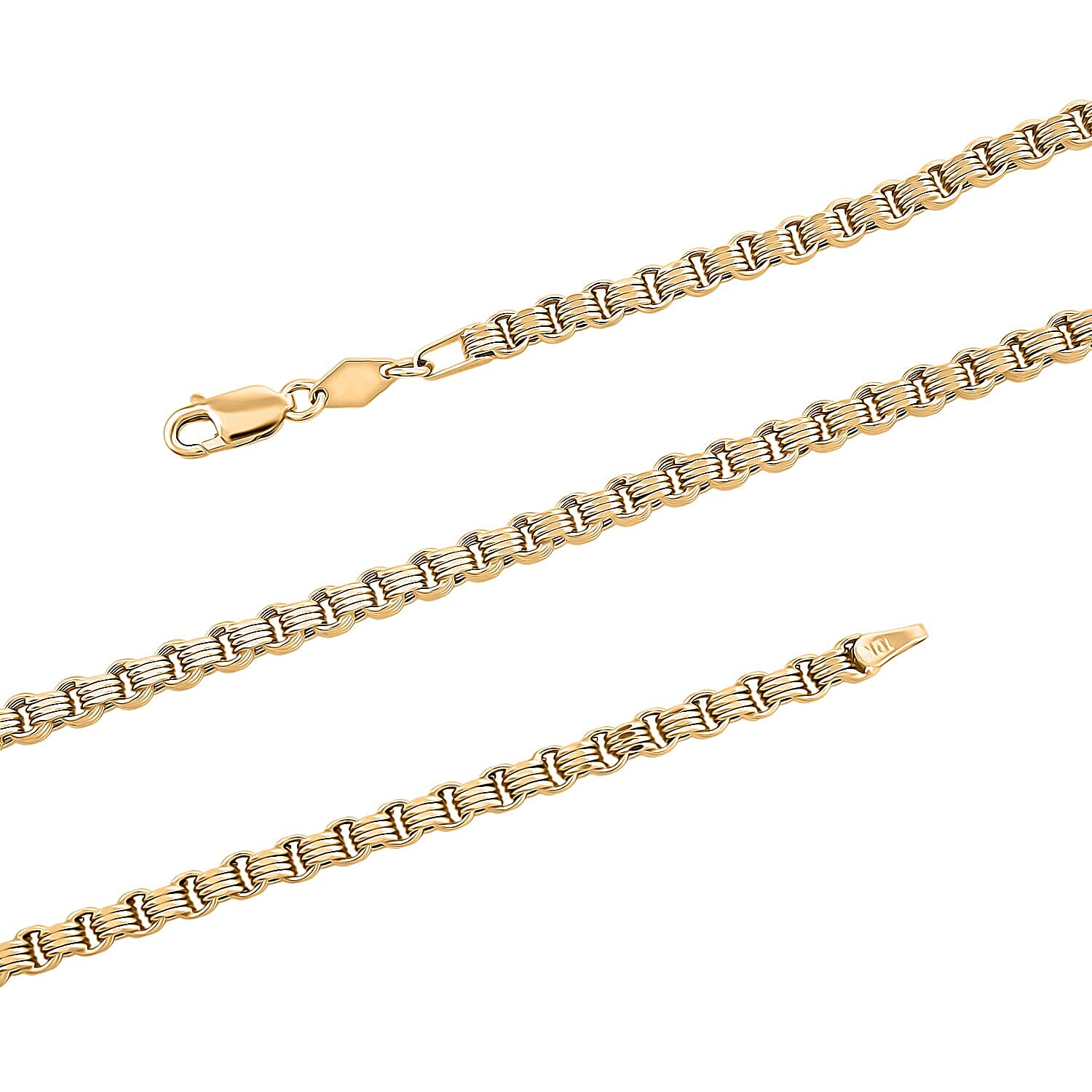 3.2mm Byzantine Chain Necklace in 10K Yellow Gold 11.4 Grams 26 Inches