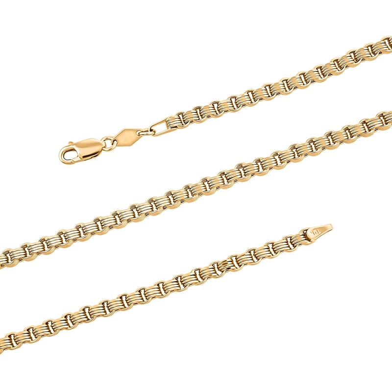 3.2mm Byzantine Chain Necklace in 10K Yellow Gold 11.4 Grams 26 Inches