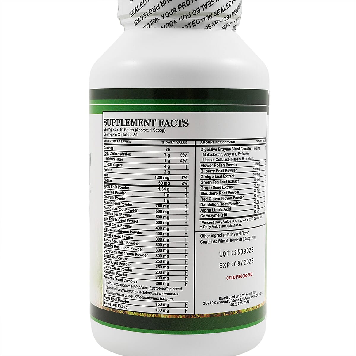 Radiant Greens Dr. Tonys Natural Flavor Dietary Supplement 10.58oz image number 2