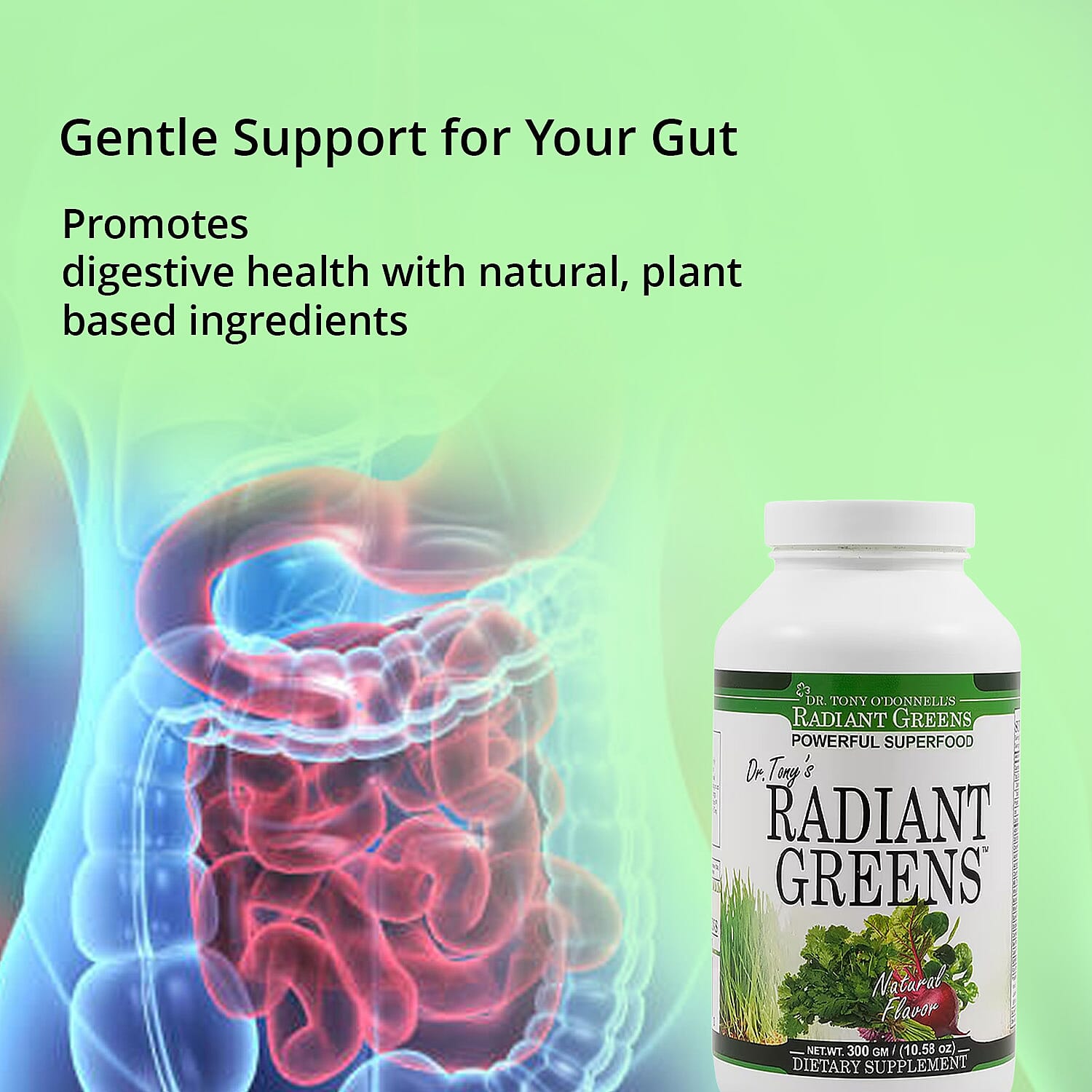 Radiant Greens Dr. Tonys Natural Flavor Dietary Supplement 10.58oz