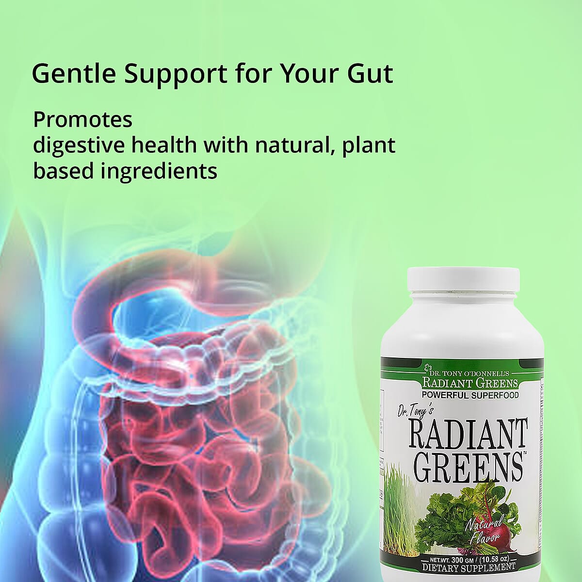 Radiant Greens Dr. Tonys Natural Flavor Dietary Supplement 10.58oz image number 4