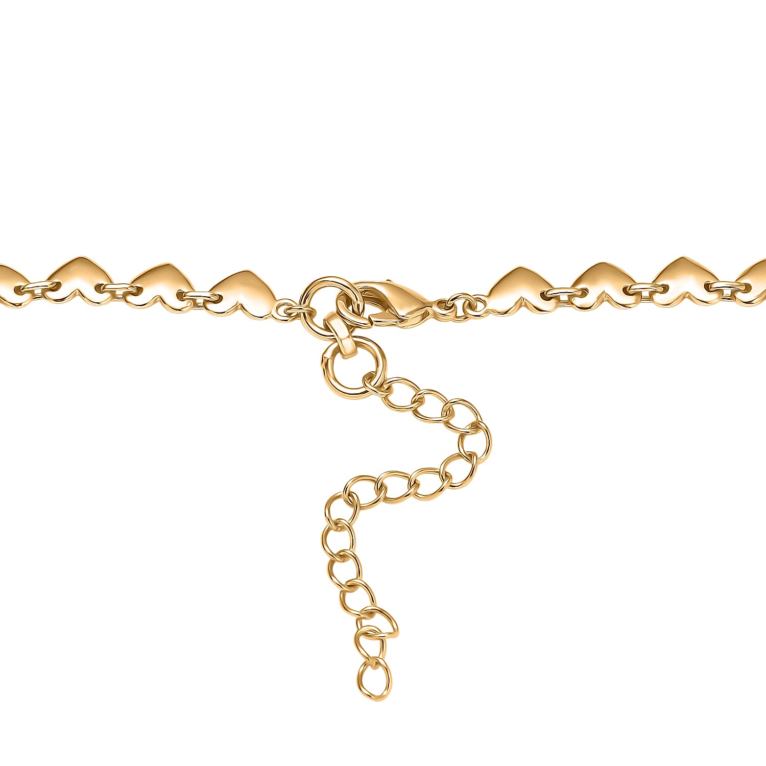 EverTrue Bronzella Collection Golden Endless Love Heartbeat Necklace in 18K YG Plated Bronze 18-20 Inches