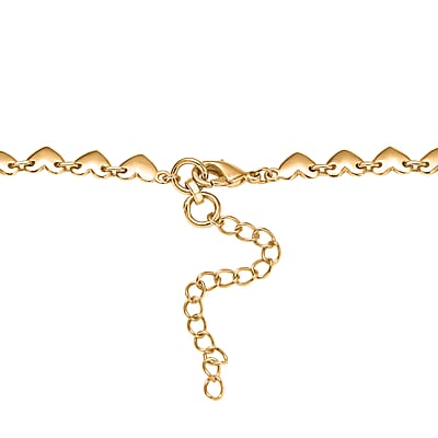 EverTrue Bronzella Collection Golden Endless Love Heartbeat Necklace in 18K YG Plated Bronze 18-20 Inches