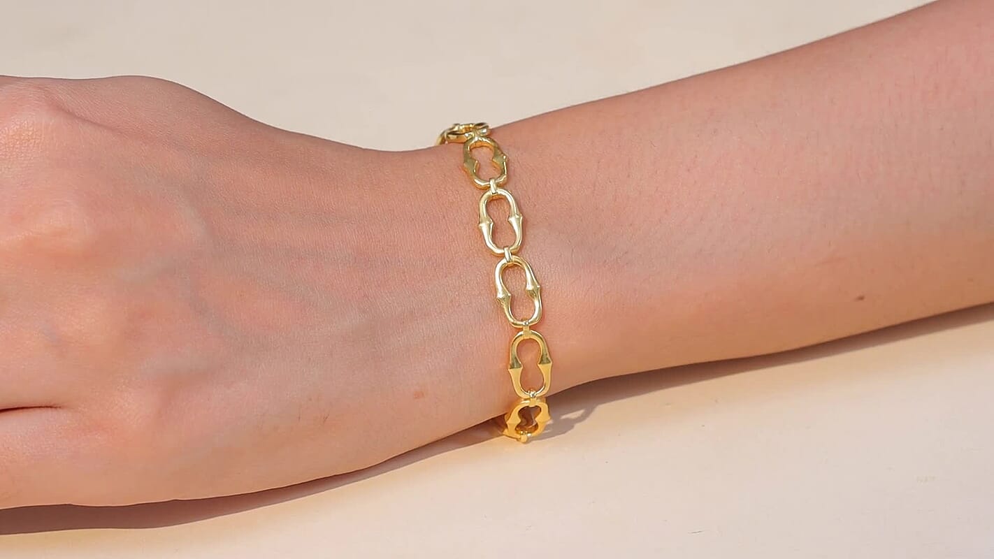 EverTrue Timeless Line Bracelet in 18K YG Plated Bronze