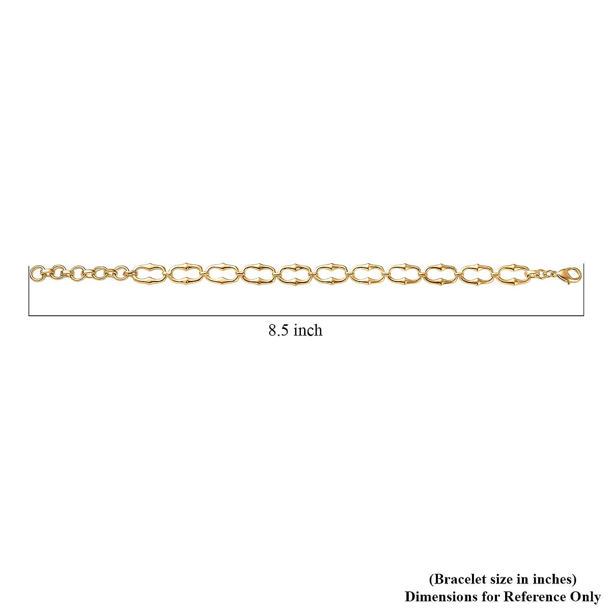 EverTrue Bronzella Collection Interlocking Loop Bracelet in 18K YG Plated Bronze (8.00 In) image number 4