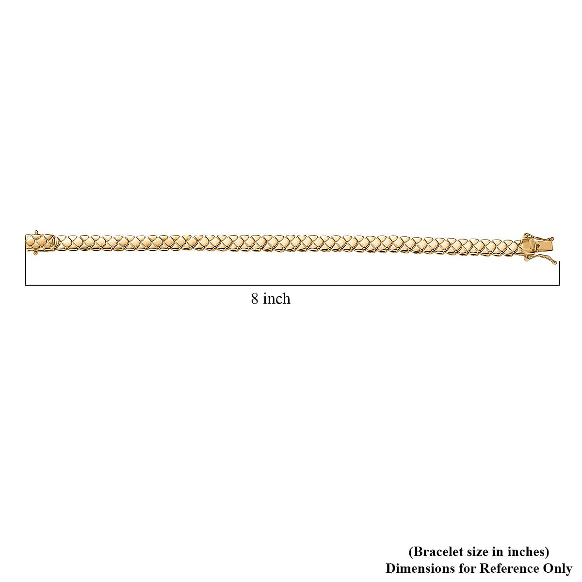 EverTrue Bronzella Collection Dragon scale Weave Link Bracelet in 18K YG Plated Bronze (7.25 In) image number 4