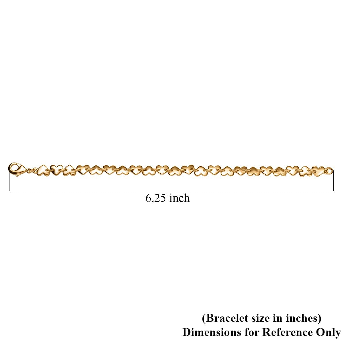 Doorbuster EverTrue Bronzella Collection Heart Link Bracelet in 18K YG Plated Bronze (6.50 In) image number 4