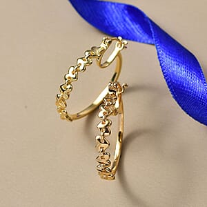 EverTrue Bronzella Collection Heart Hoop Earrin29.99gs in 18K YG Plated Bronze