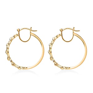 EverTrue Bronzella Collection Heart Hoop Earrin29.99gs in 18K YG Plated Bronze