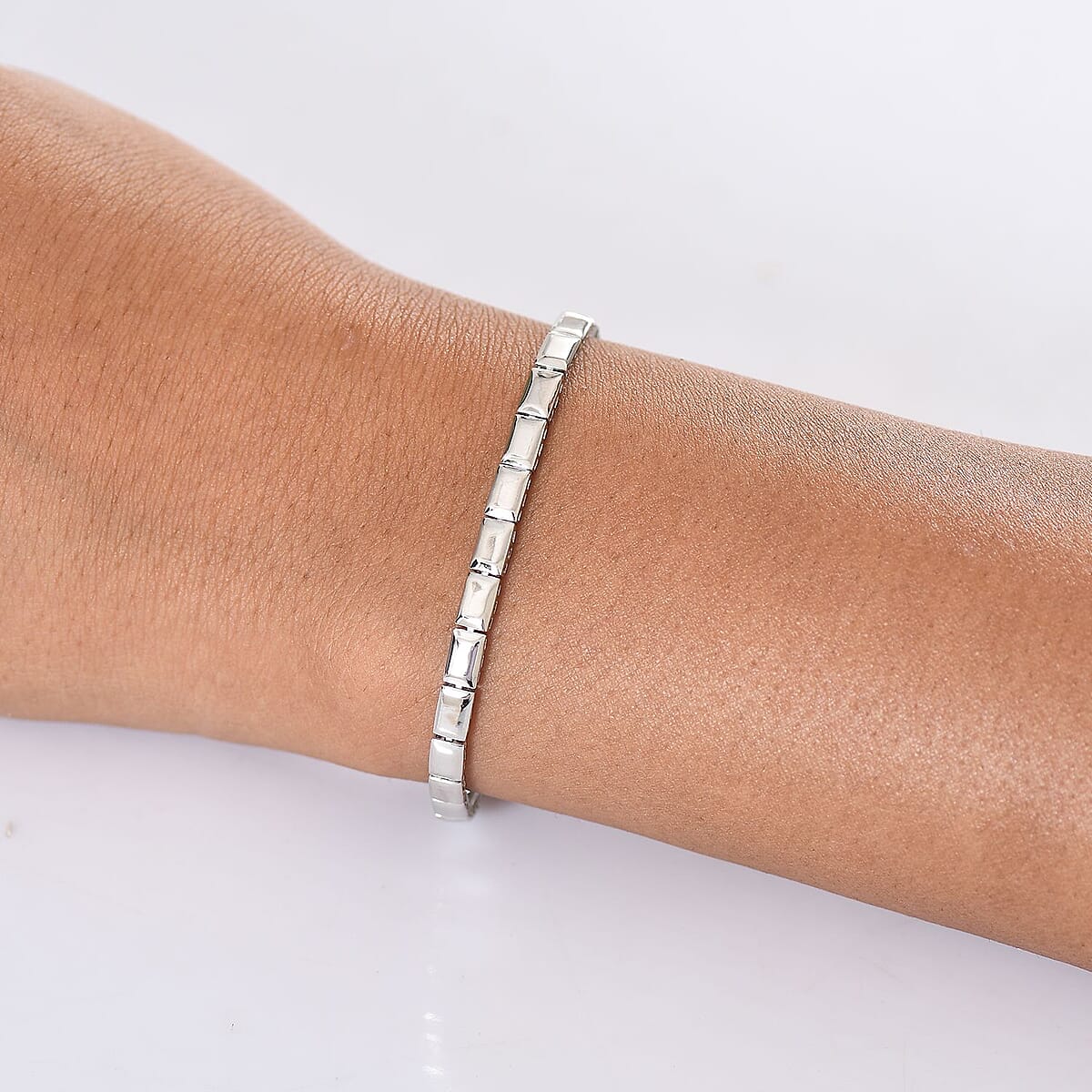 Rhapsody Bar Linking Bracelet in 950 Platinum (7.25 In) 9.30 Grams image number 2