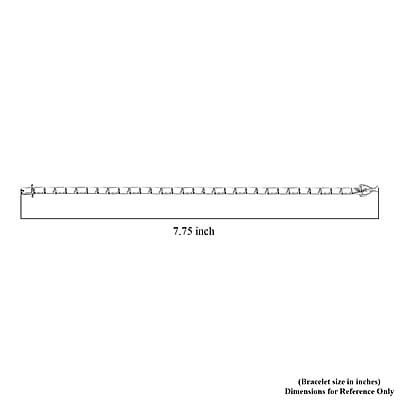 Rhapsody Bar Linking Bracelet in 950 Platinum (7.25 In) 9.30 Grams