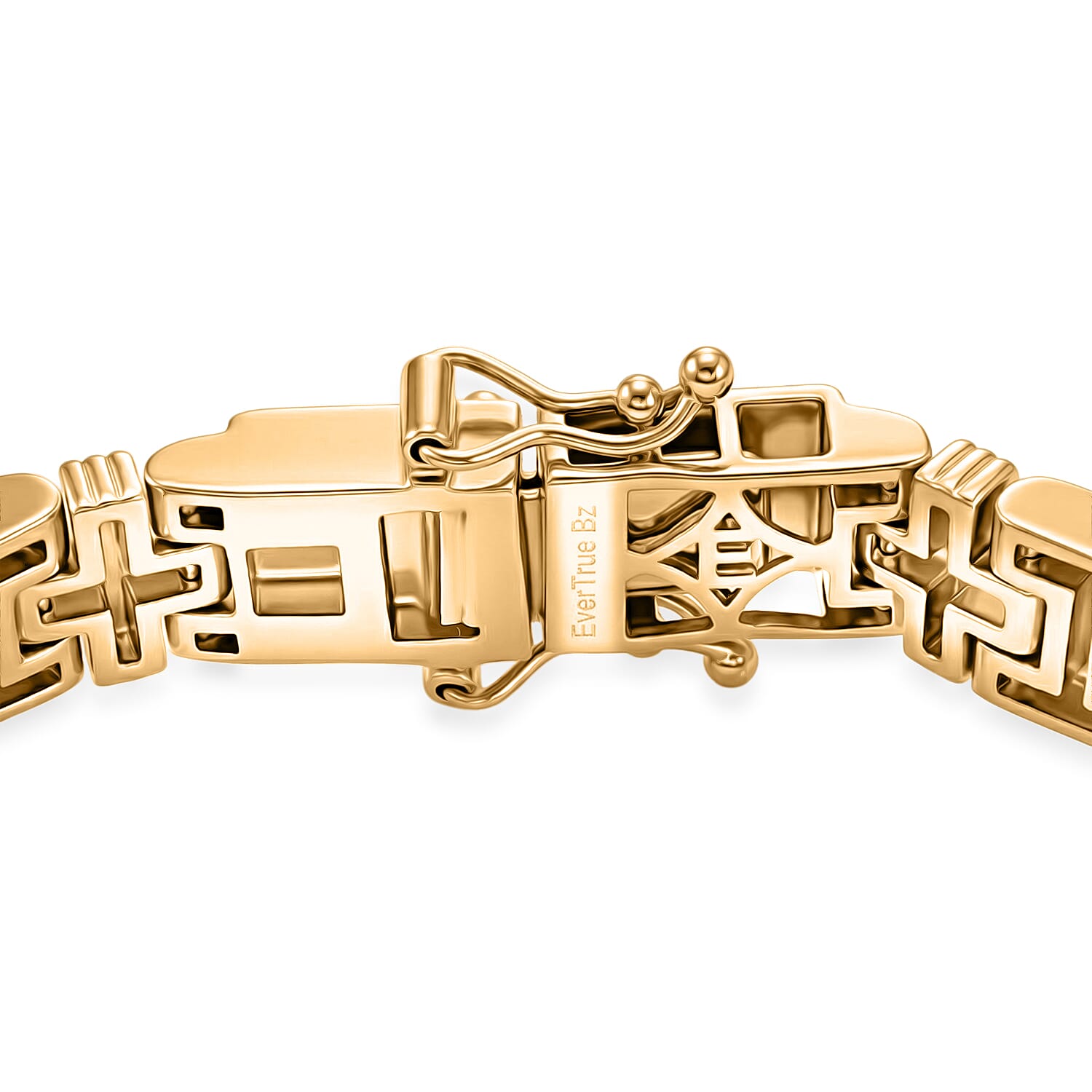 EverTrue Bronzella Collection Regal Weave Bracelet in 18K Yellow Gold Plated Bronze (6.50 In)