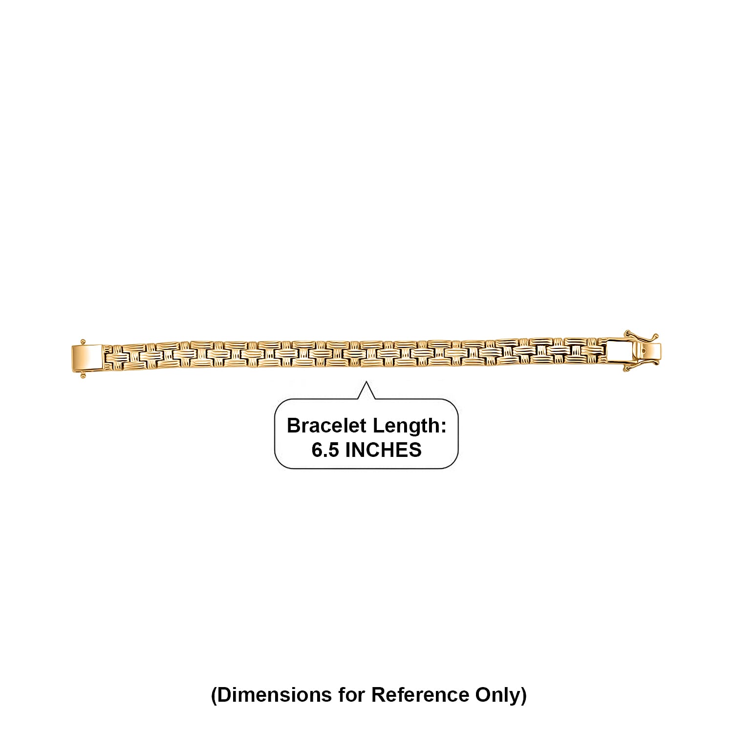 EverTrue Bronzella Collection Regal Weave Bracelet in 18K Yellow Gold Plated Bronze (6.50 In)