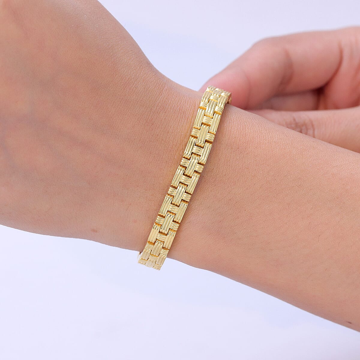 EverTrue Bronzella Collection Bracelet in 18K Yellow Gold Plated Bronze (7.25 In) image number 2