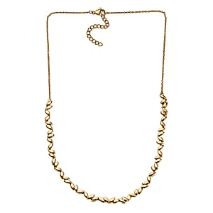EverTrue Bronzella Collection Line Necklace in 18K YG Plated Bronze 18-20 Inches 