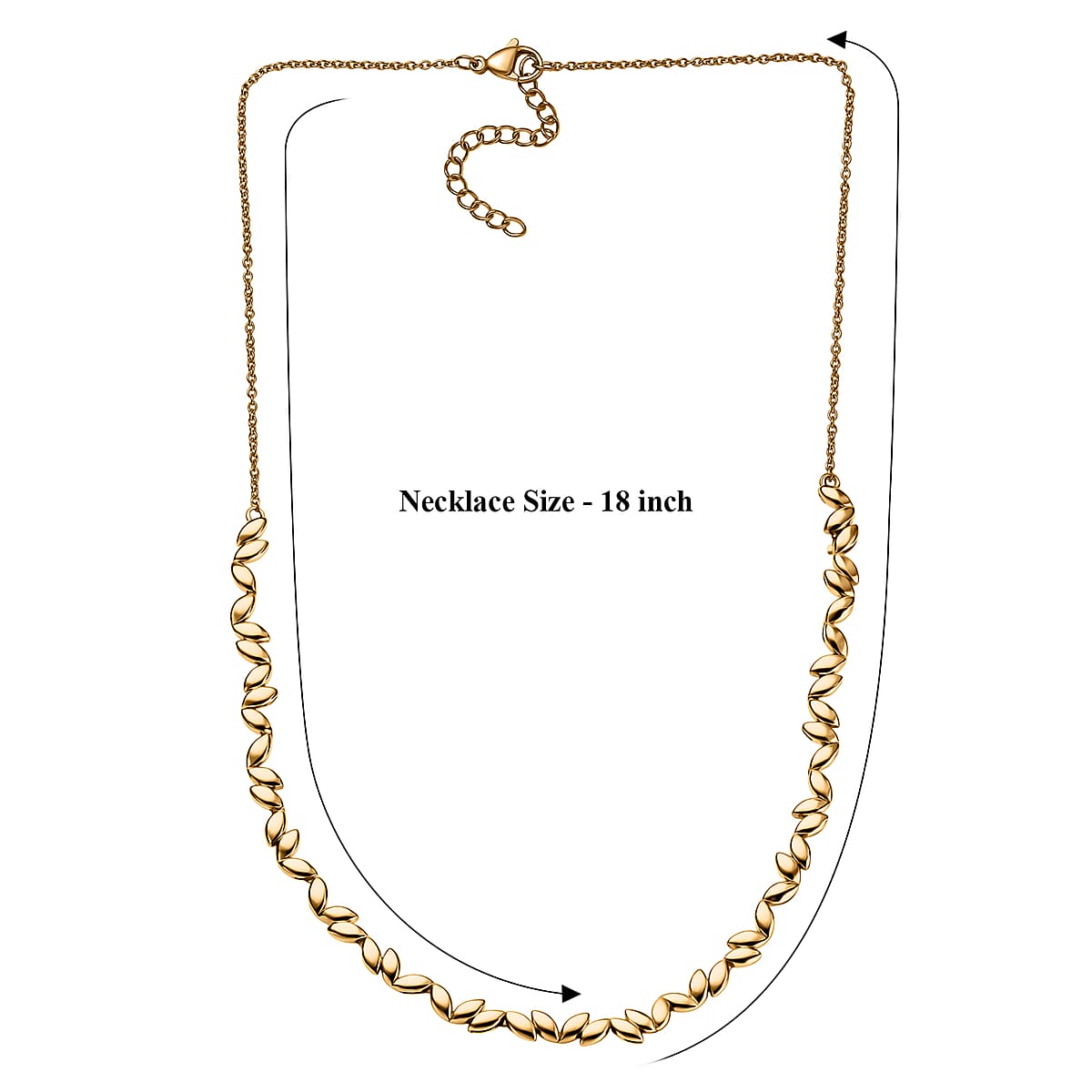 EverTrue Bronzella Collection Line Necklace in 18K YG Plated Bronze 18-20 Inches  image number 5