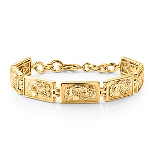 EverTrue Bronzella Collection Bracelet in 18K YG Plated Bronze (6.50 In)