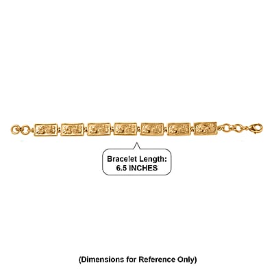EverTrue Bronzella Collection Dragon Crest Bracelet in 18K YG Plated Bronze (6.50 In)