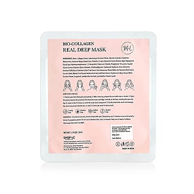 Marigold and Lotus Bio-Collagen Real Deep Mask 34g x 4 Sheets