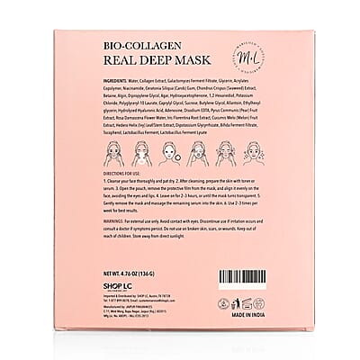 Marigold and Lotus Bio-Collagen Real Deep Mask 34g x 4 Sheets