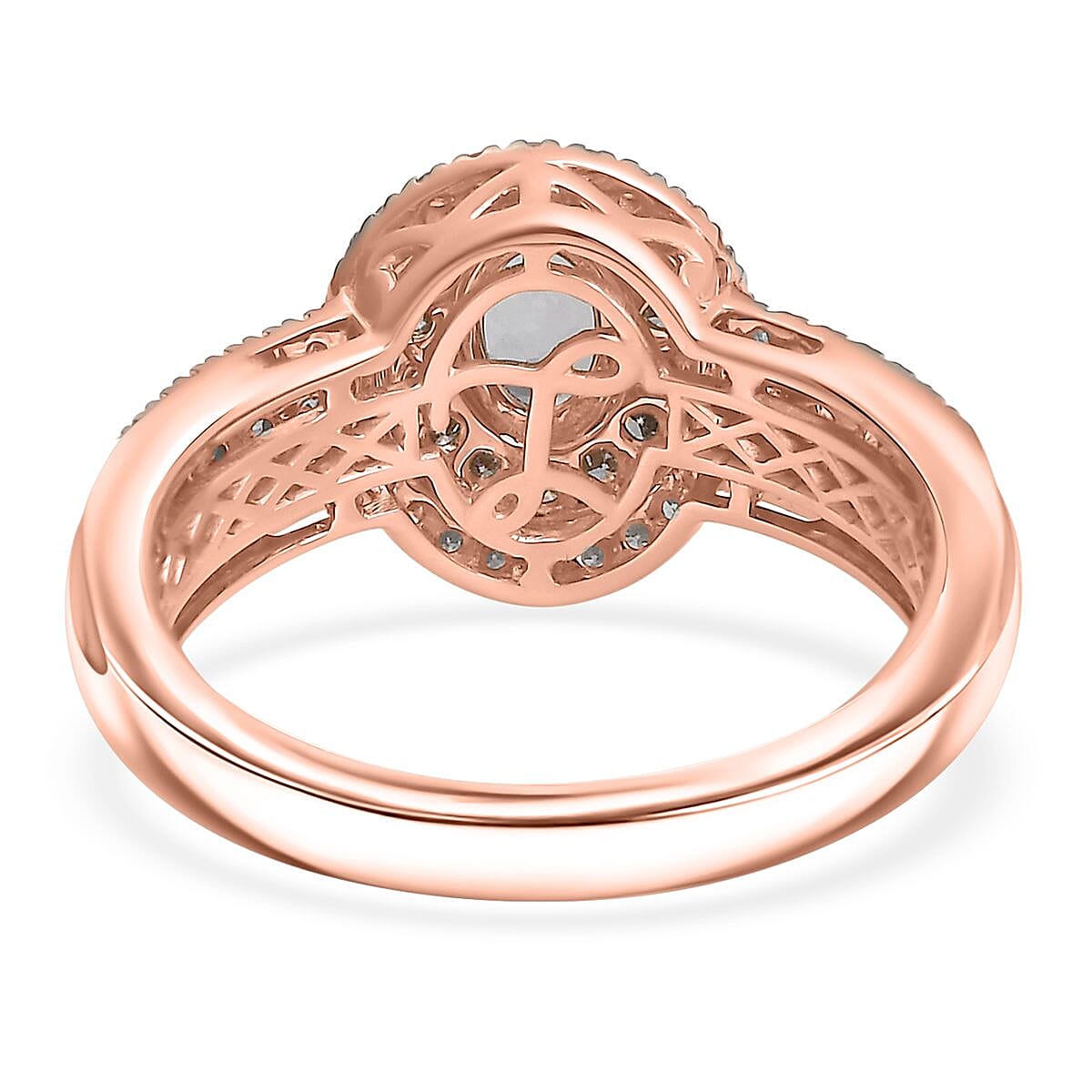 Luxoro AAA Pink Tanzanite, Natural Pink and White Diamond I2 1.15 ctw Dreams in Bloom Ring in 10K Rose Gold (Size 6.0) image number 4