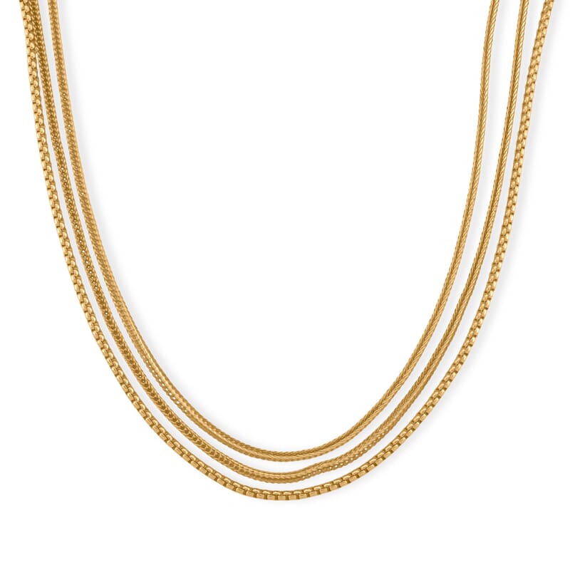 Link Chain Necklace in Goldtone 20-22 Inches