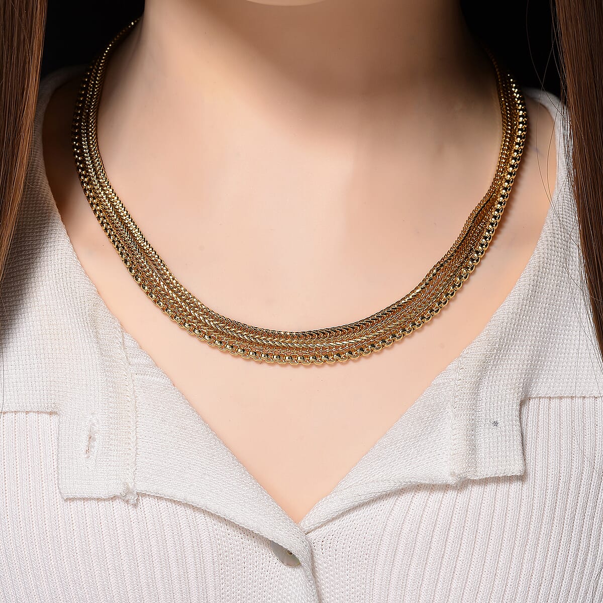 Link Chain Necklace in Goldtone 20-22 Inches image number 1