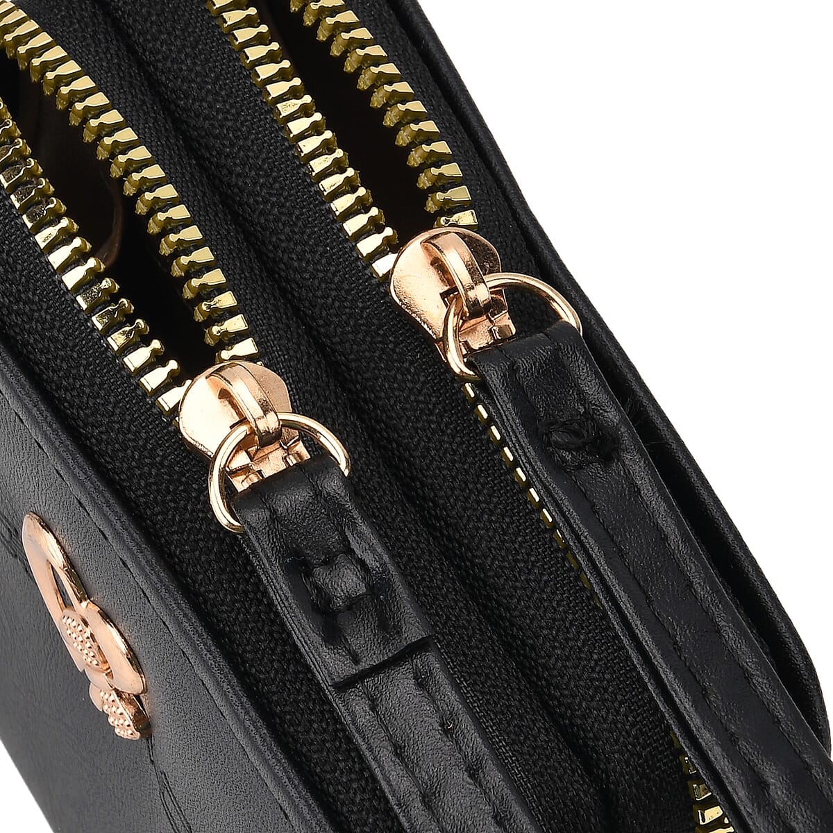 Tamsy Black Faux Leather Short Wallet and Long Wallet image number 6