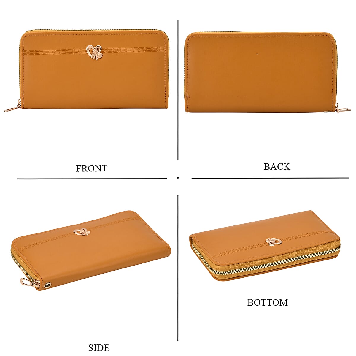 Tamsy Tan Faux Leather Short Wallet and Long Wallet image number 2