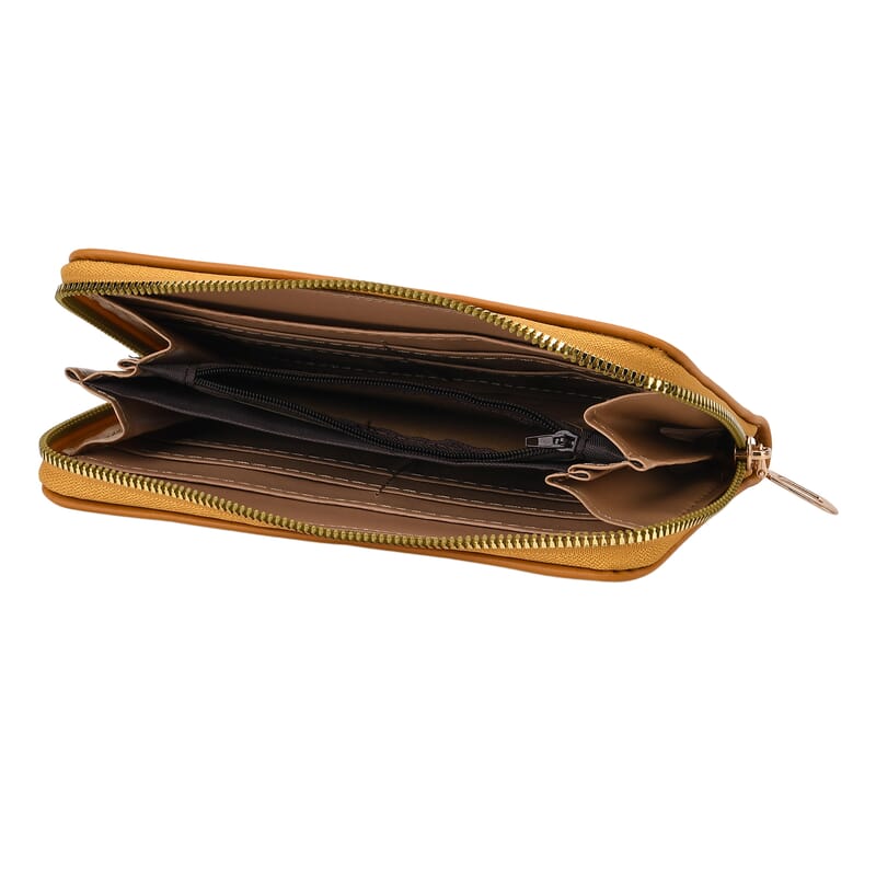Tamsy Tan Faux Leather Short Wallet and Long Wallet