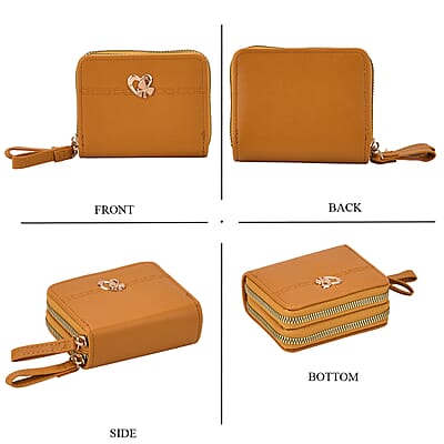 Tamsy Tan Faux Leather Short Wallet and Long Wallet