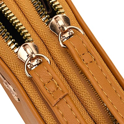 Tamsy Tan Faux Leather Short Wallet and Long Wallet