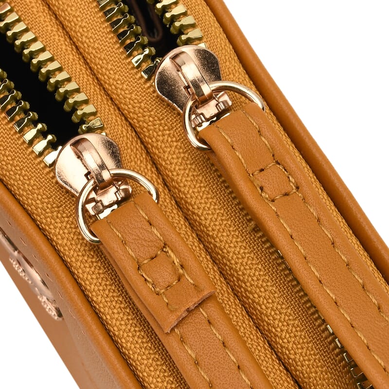 Tamsy Tan Faux Leather Short Wallet and Long Wallet