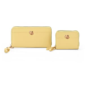 Tamsy Yellow Faux Leather Short Wallet and Long Wallet
