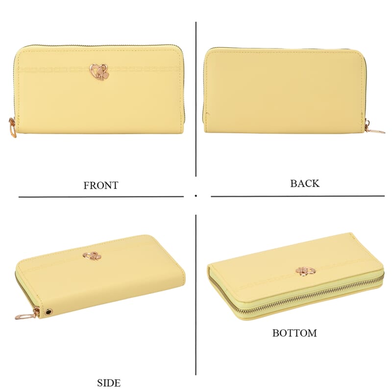 Tamsy Yellow Faux Leather Short Wallet and Long Wallet