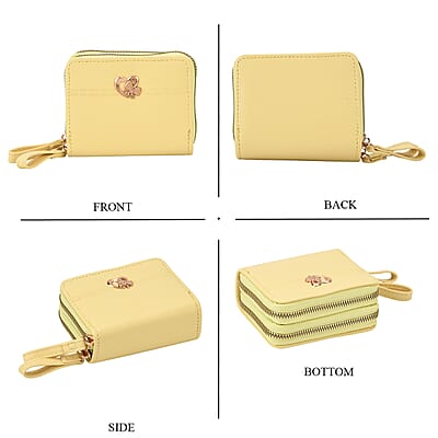 Tamsy Yellow Faux Leather Short Wallet and Long Wallet