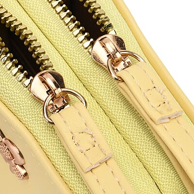 Tamsy Yellow Faux Leather Short Wallet and Long Wallet
