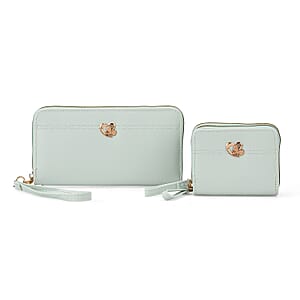 Tamsy Mint Green Faux Leather Short Wallet and Long Wallet