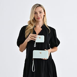 Tamsy Mint Green Faux Leather Short Wallet and Long Wallet