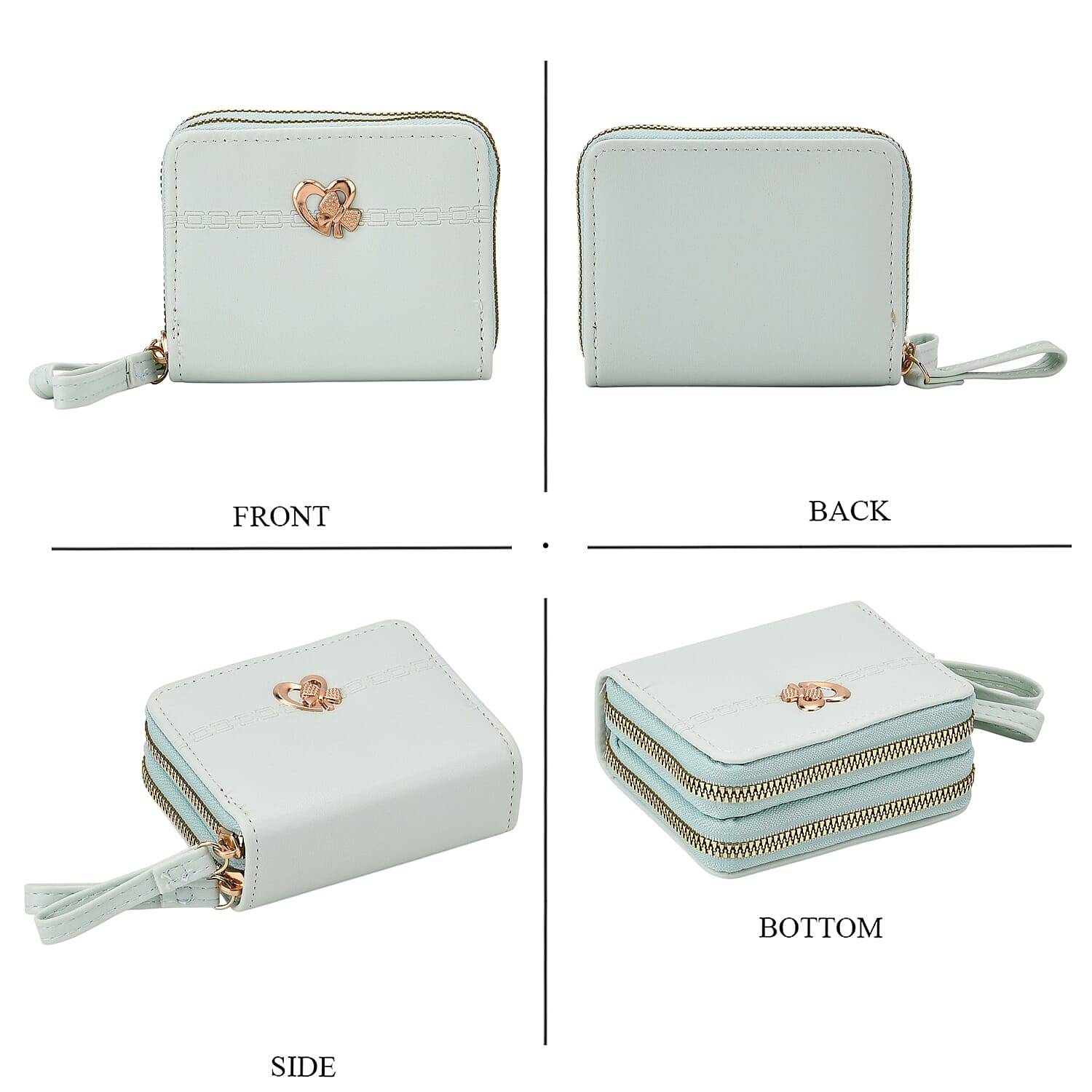 Tamsy Mint Green Faux Leather Short Wallet and Long Wallet